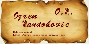 Ozren Mandoković vizit kartica
